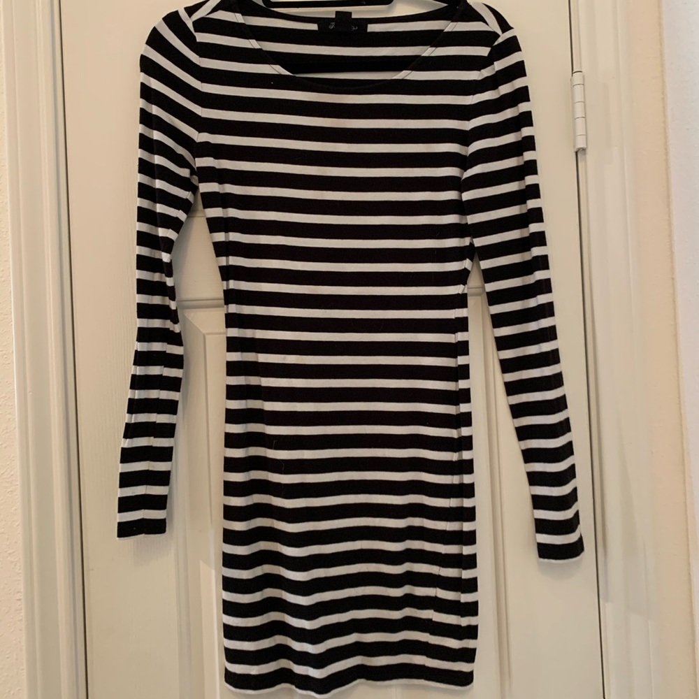 B&W striped dress